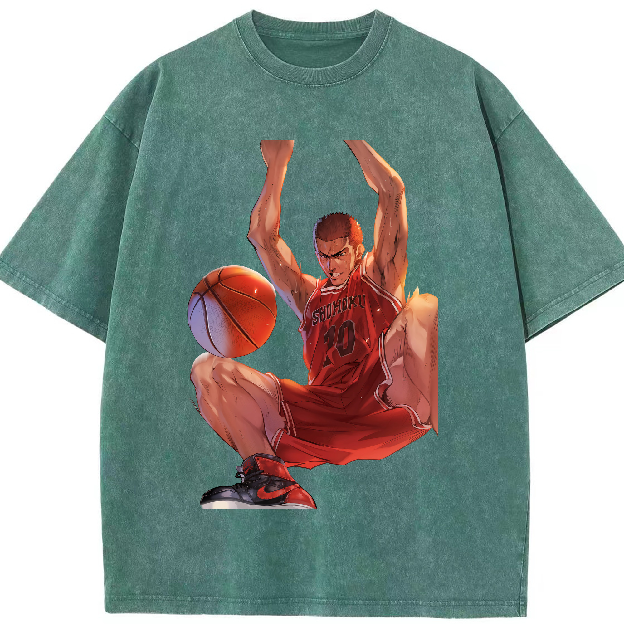 （画像用） SLAM DUNK／スラムダンク 綿100% ヴィンテージ風 半袖Tシャツ（フロントプリント）